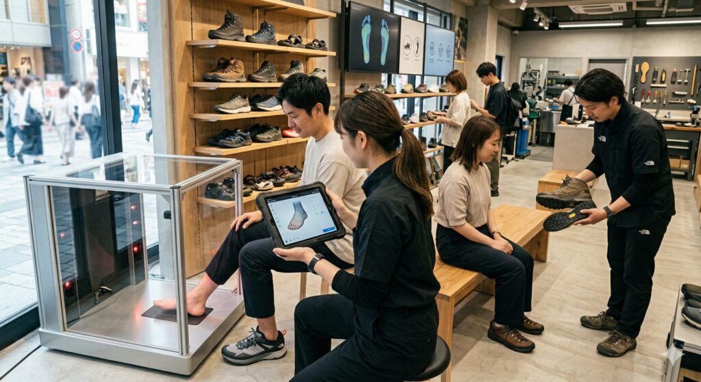 ノースフェイスの足元戦略：3Dスキャンとソール交換が拓く、次世代フットウェアビジネス